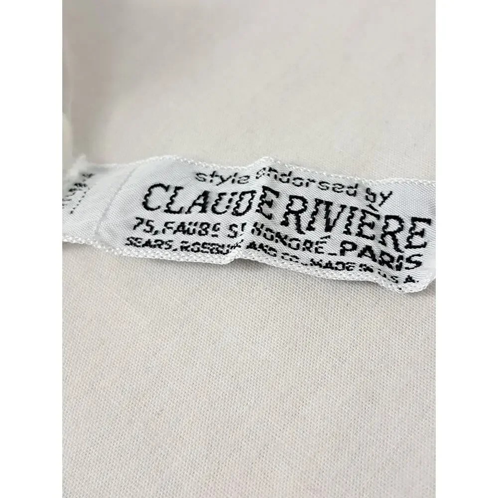 CLAUDE RIVIERE 60's Vintage Cream Gloves 17